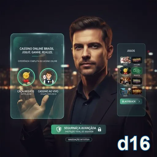Ilustração de Acesse o aplicativo cassino d16 para jogos rápidos e seguros